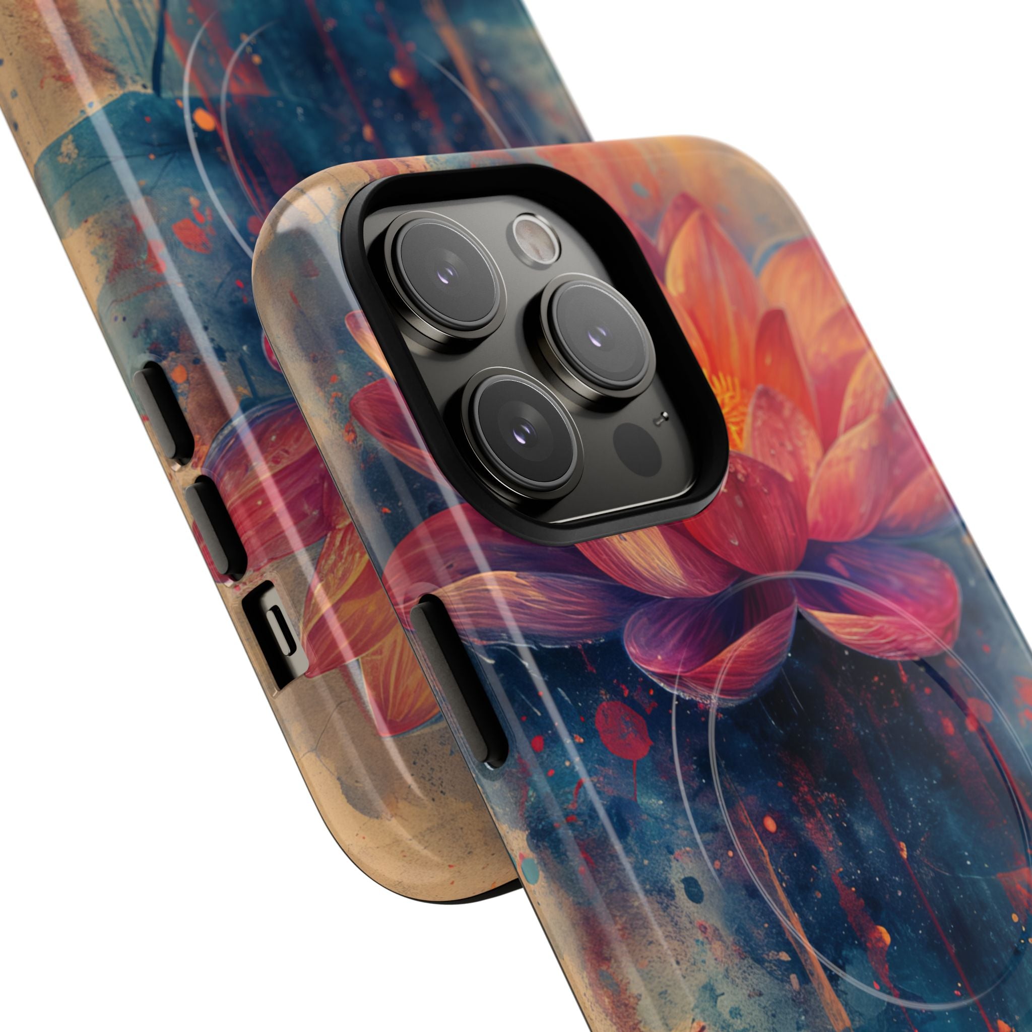 Lotus Blossom Art - Tough + MagSafe® iPhone 14 Phone Case