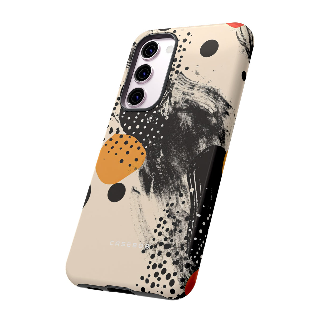 Black Dot Elegance - Protective Phone Case