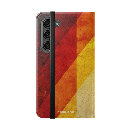 Crimson Stripes - Samsung S23 Case - Lompakkokotelo