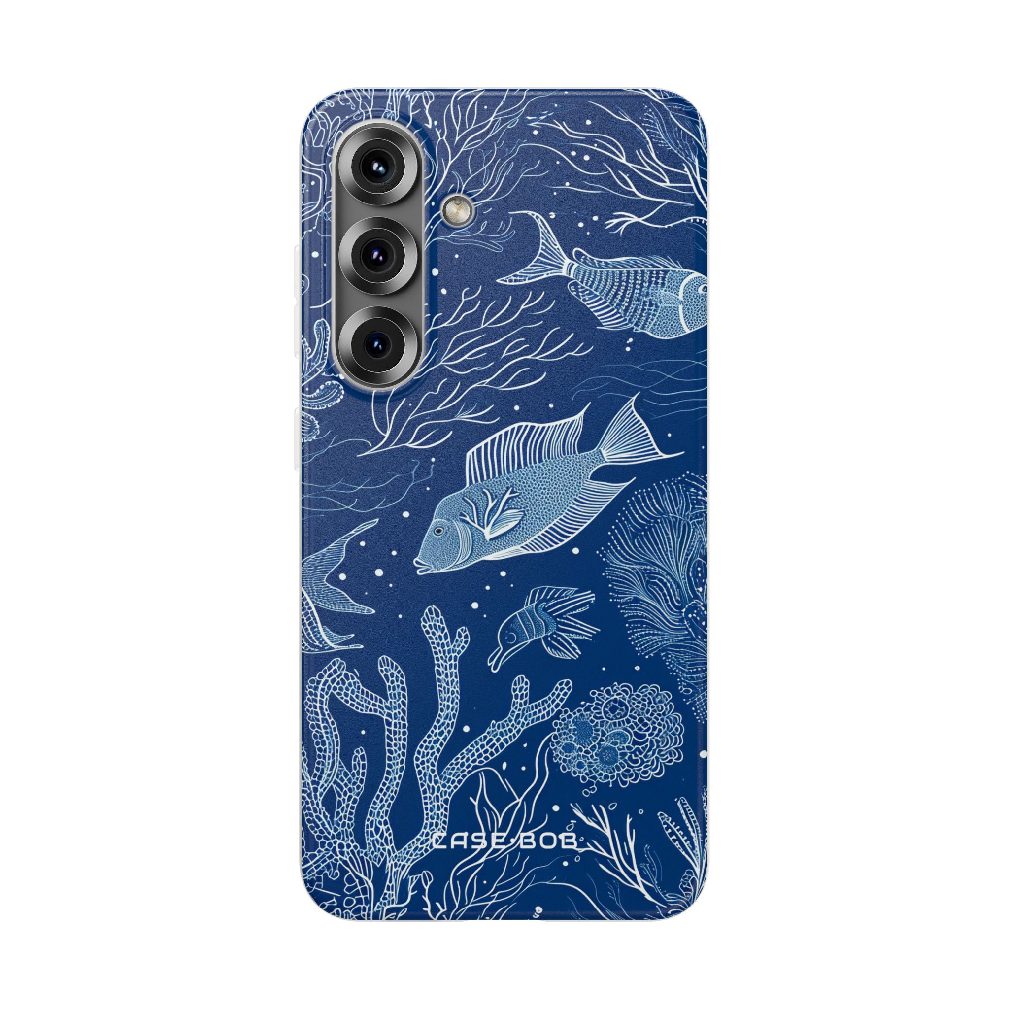 Navy Scale Reef Samsung S25 Plus Case - Soft
