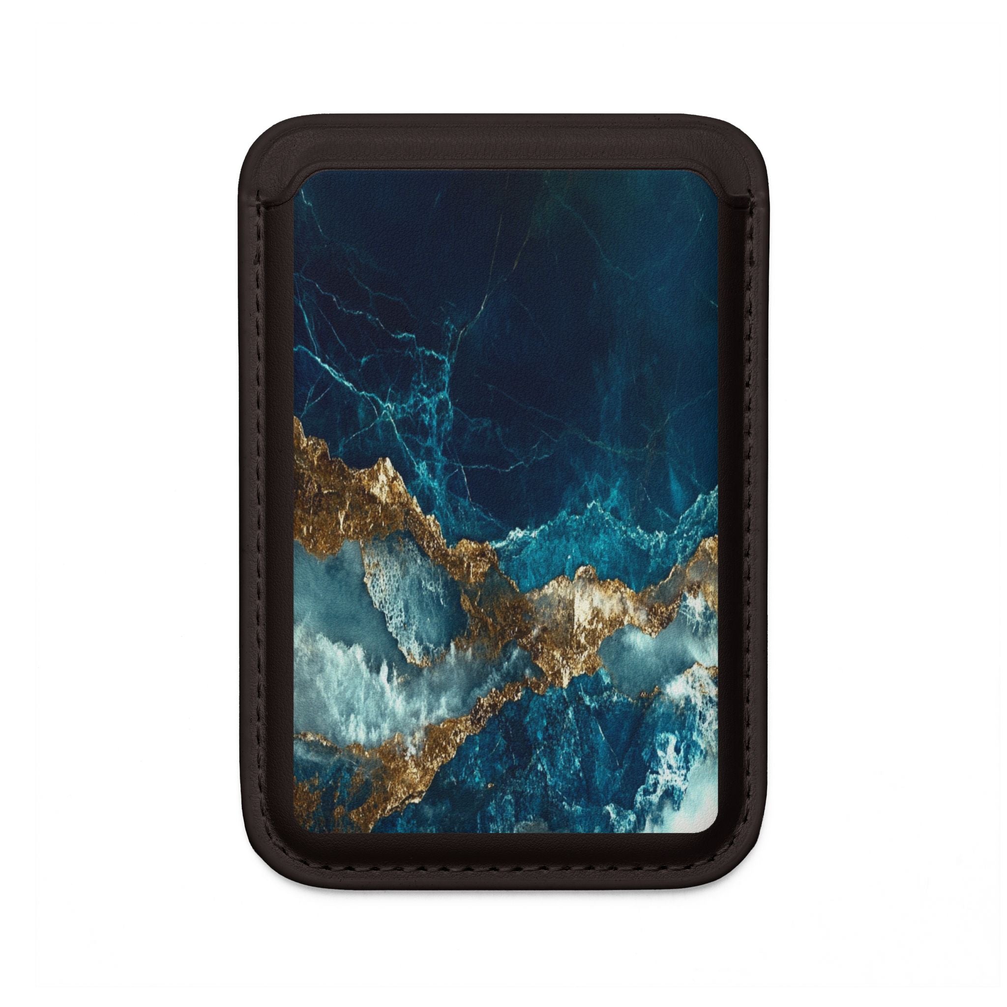 Golden Fracture Teal Wallet – MagSafe Ready