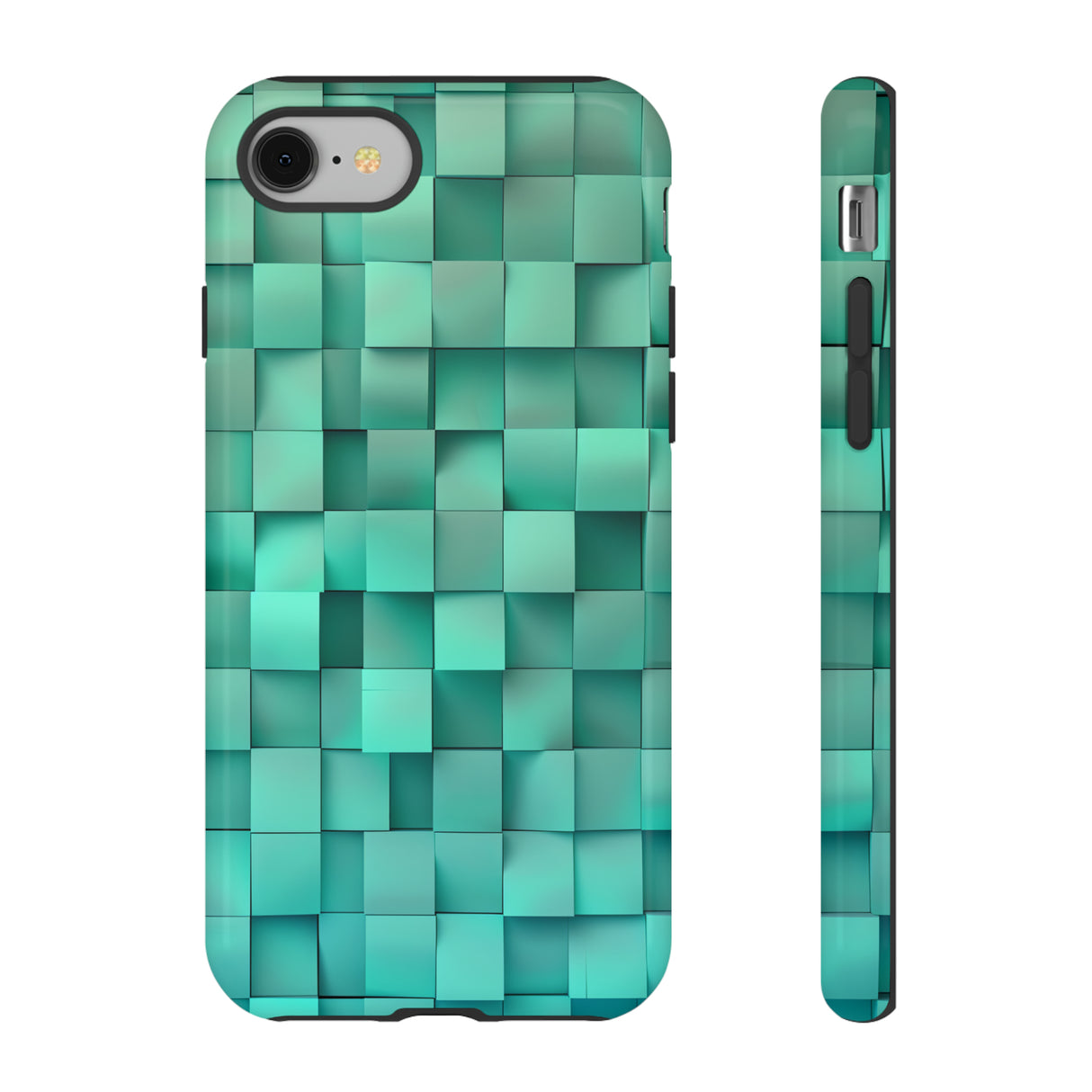 Teal Tranquility: Square Gradient - Protective Phone Case