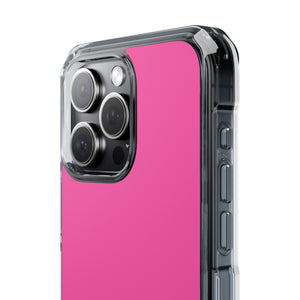 Magenta Crayola | Handyhülle für iPhone (Clear Impact Case – magnetisch) 