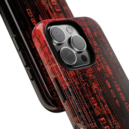 Red Stream Columns iPhone 16 Pro Case - Tough