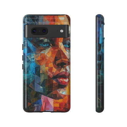 Geometric Fusion Lady - Protective Phone Case