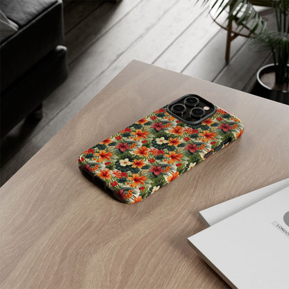 Tropical Blooms Flourish - iPhone Case