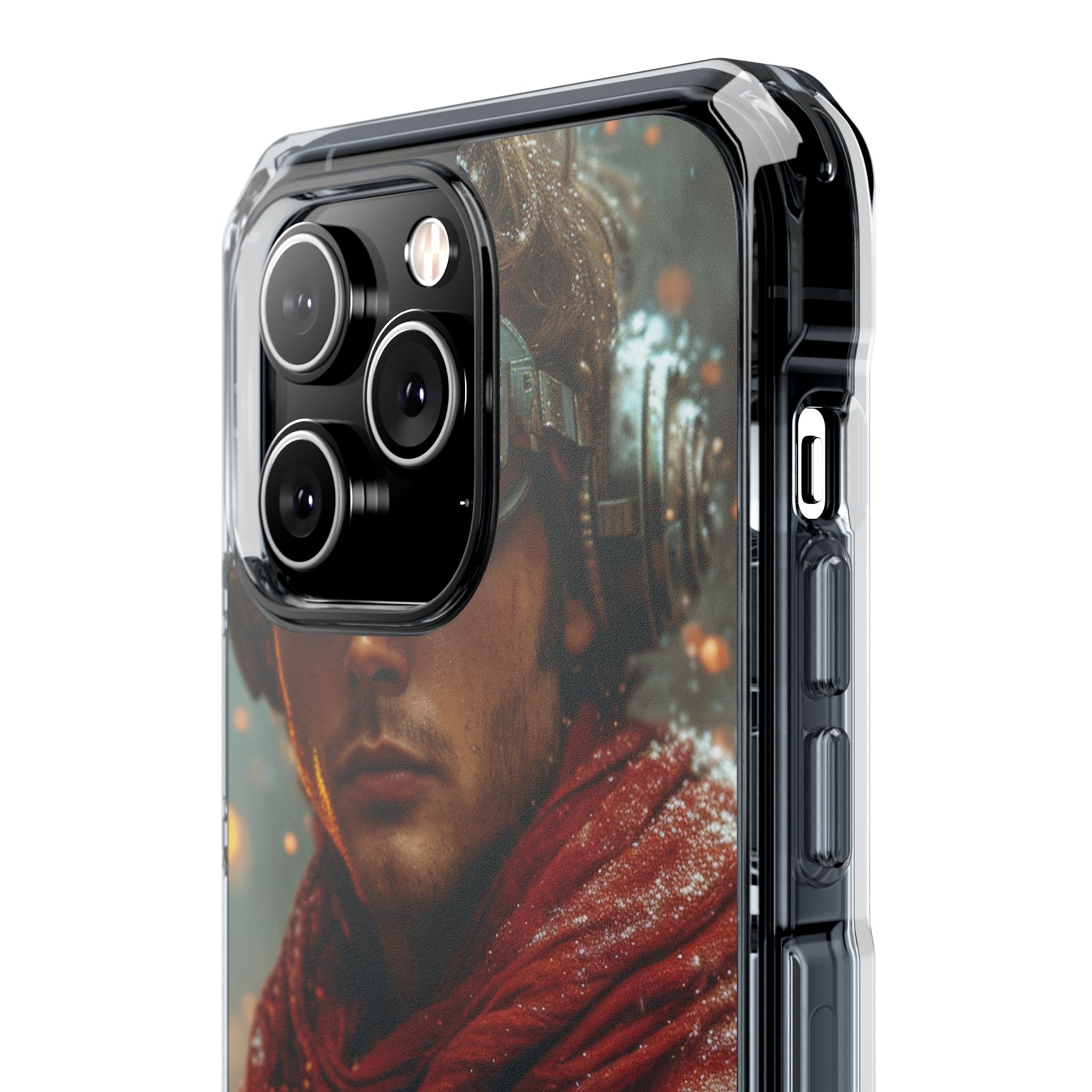 Futuristic Steampunk Explorer iPhone 14 - Impact Clear+
