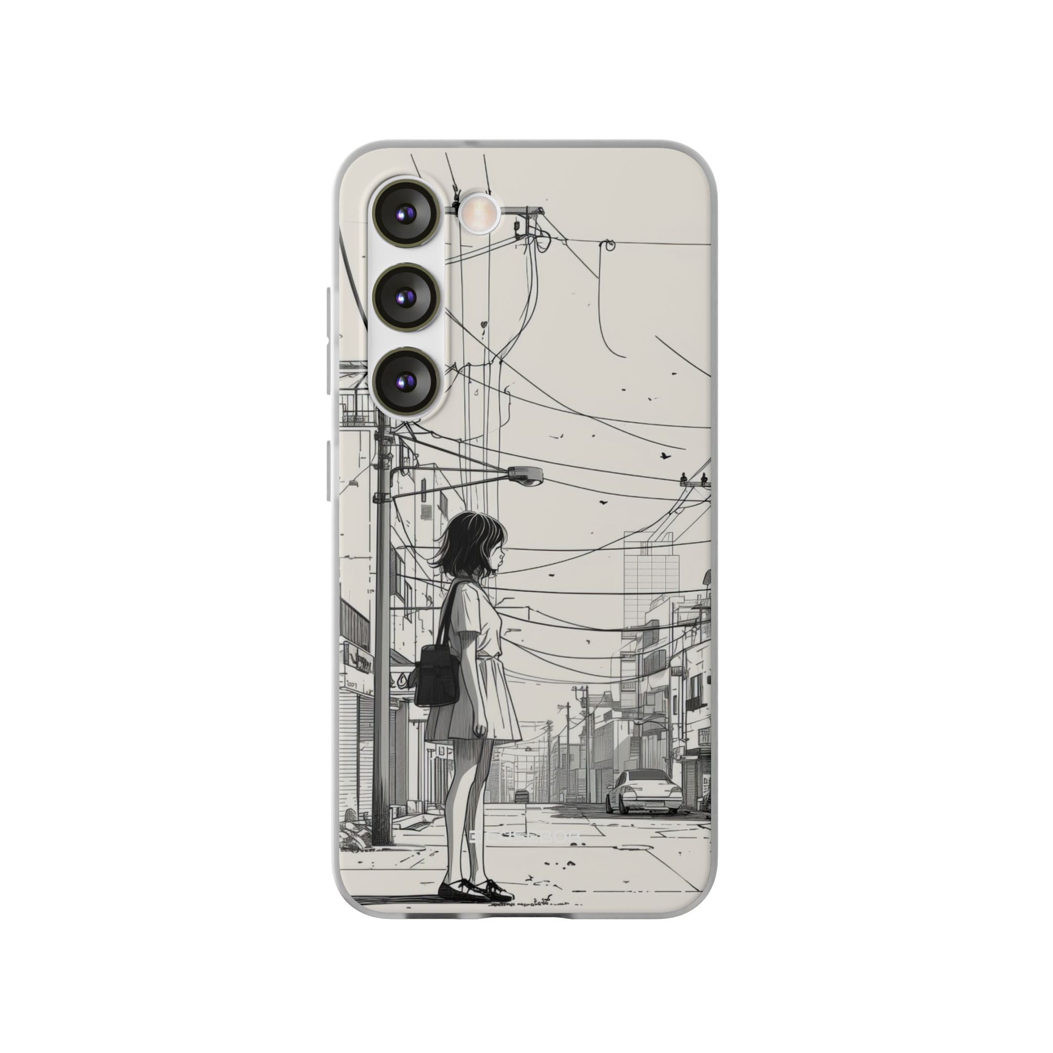 Urban Solitude Sketch | Flexible Phone Case for Samsung Galaxy