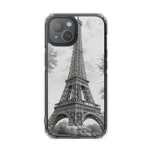 Parisian Monochrome Majesty – Handyhülle für iPhone (Clear Impact – Magnetisch)