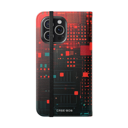 Crimson Circuit - iPhone 15 Pro Max Case - Wallet
