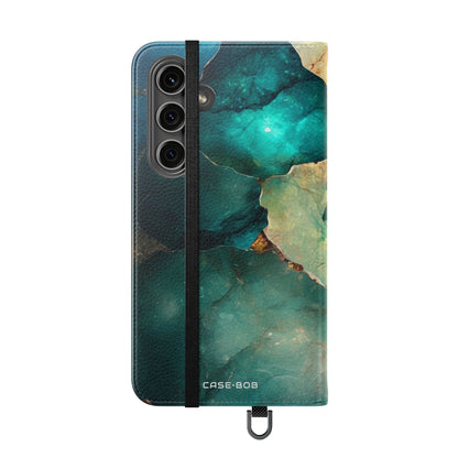 Fractured Gemstone Teal - Samsung S24 Plus Case - Wallet