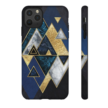 Dark Blue Geometric - Protective Phone Case