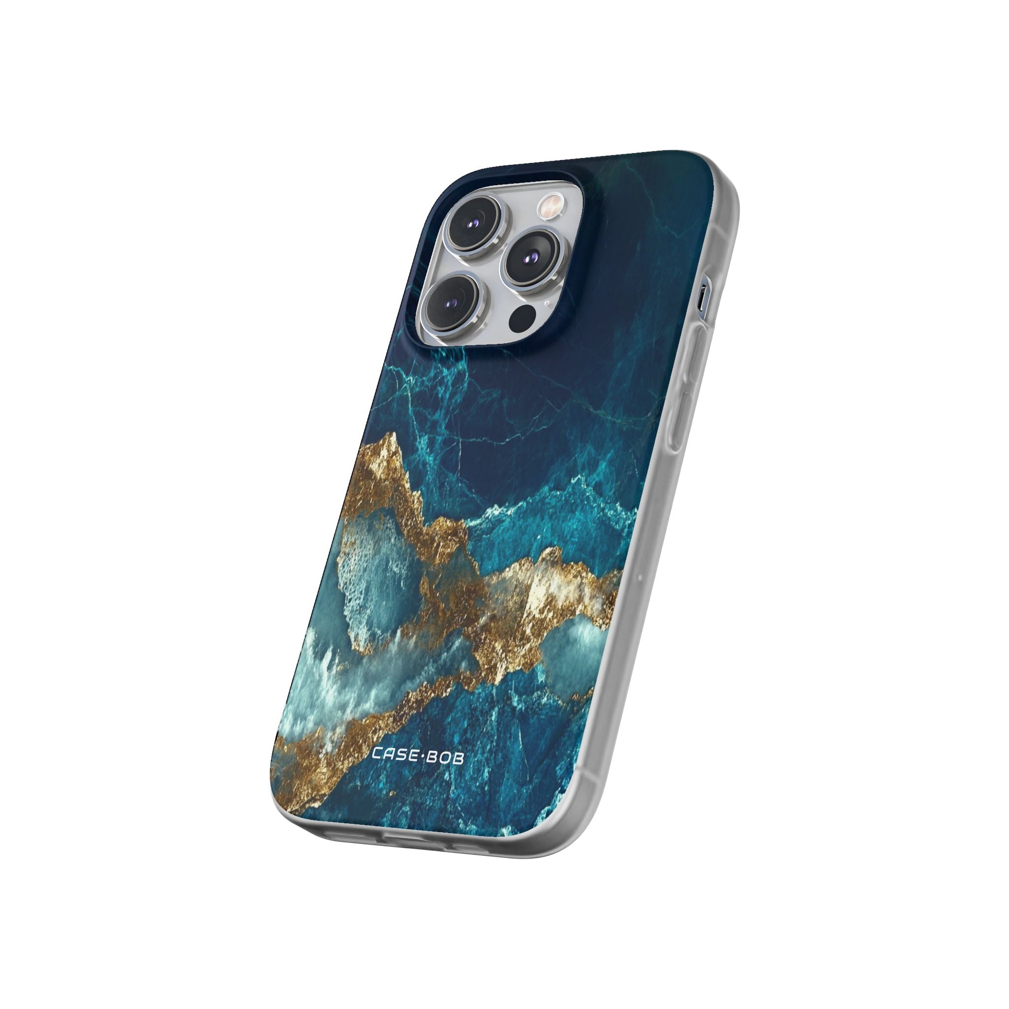 Jagged Gold Split iPhone 14 Pro Case - Soft
