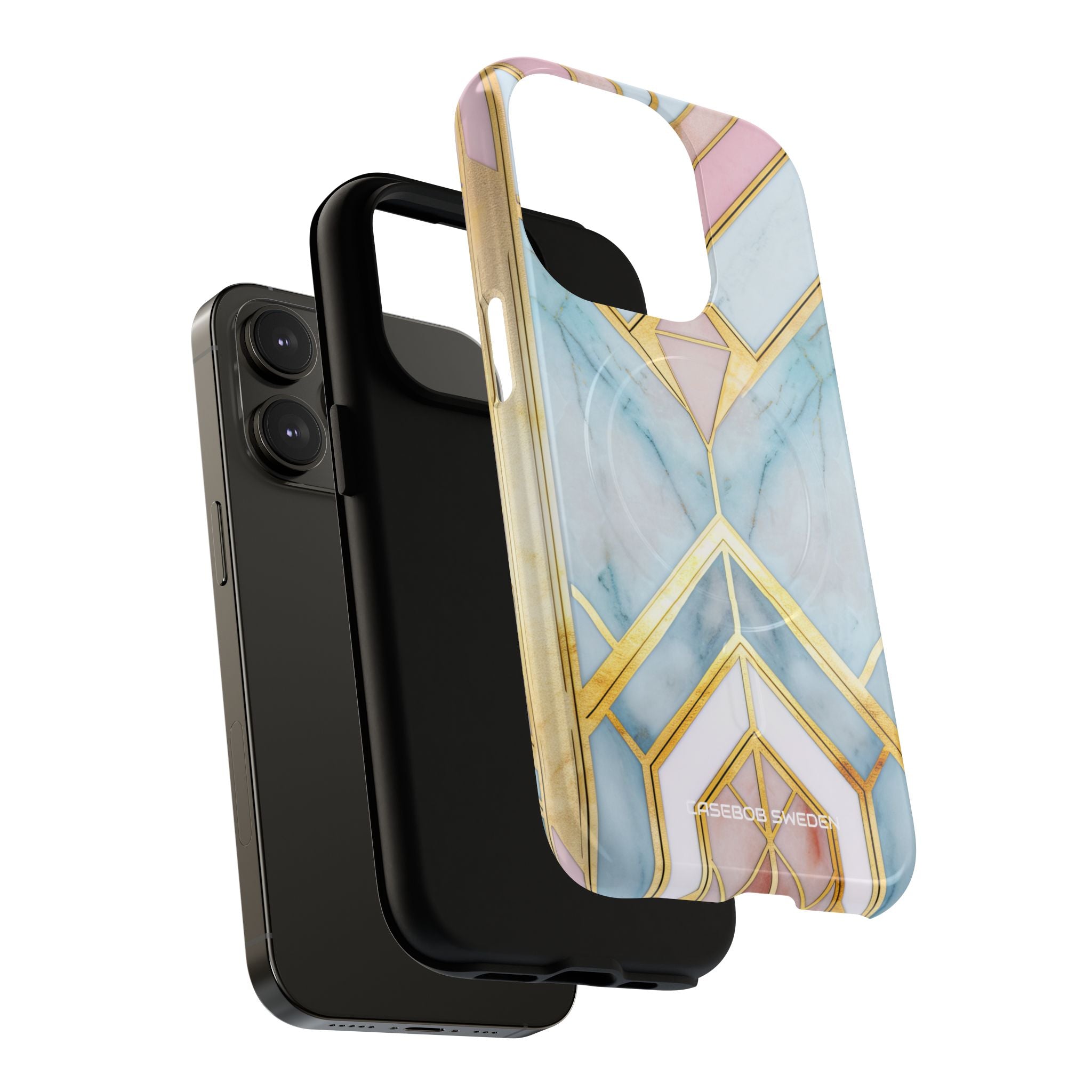 Gold Pink Art Deco - Tough + MagSafe® iPhone 14 Phone Case