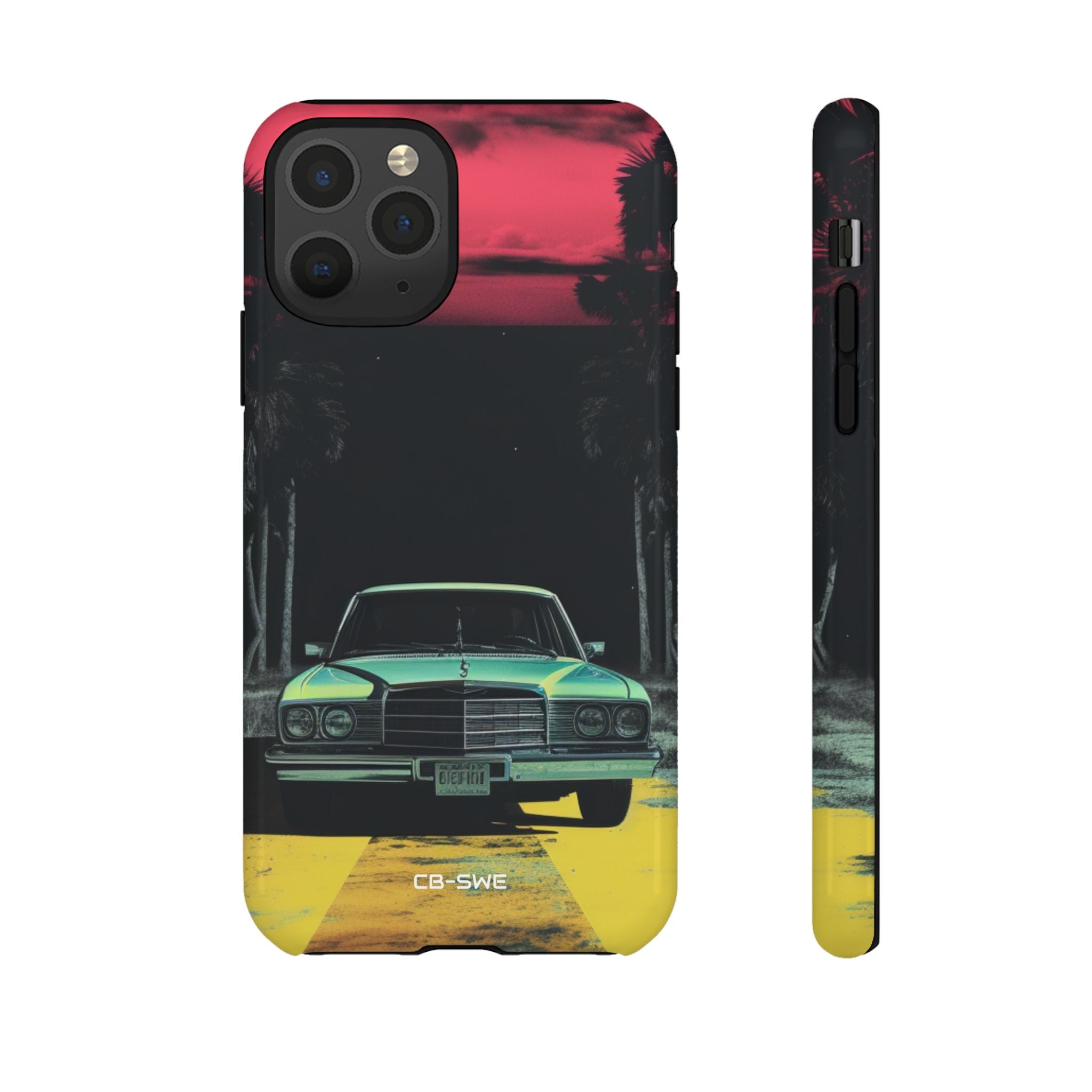 Retro Futuristic Nightscape - iPhone Case