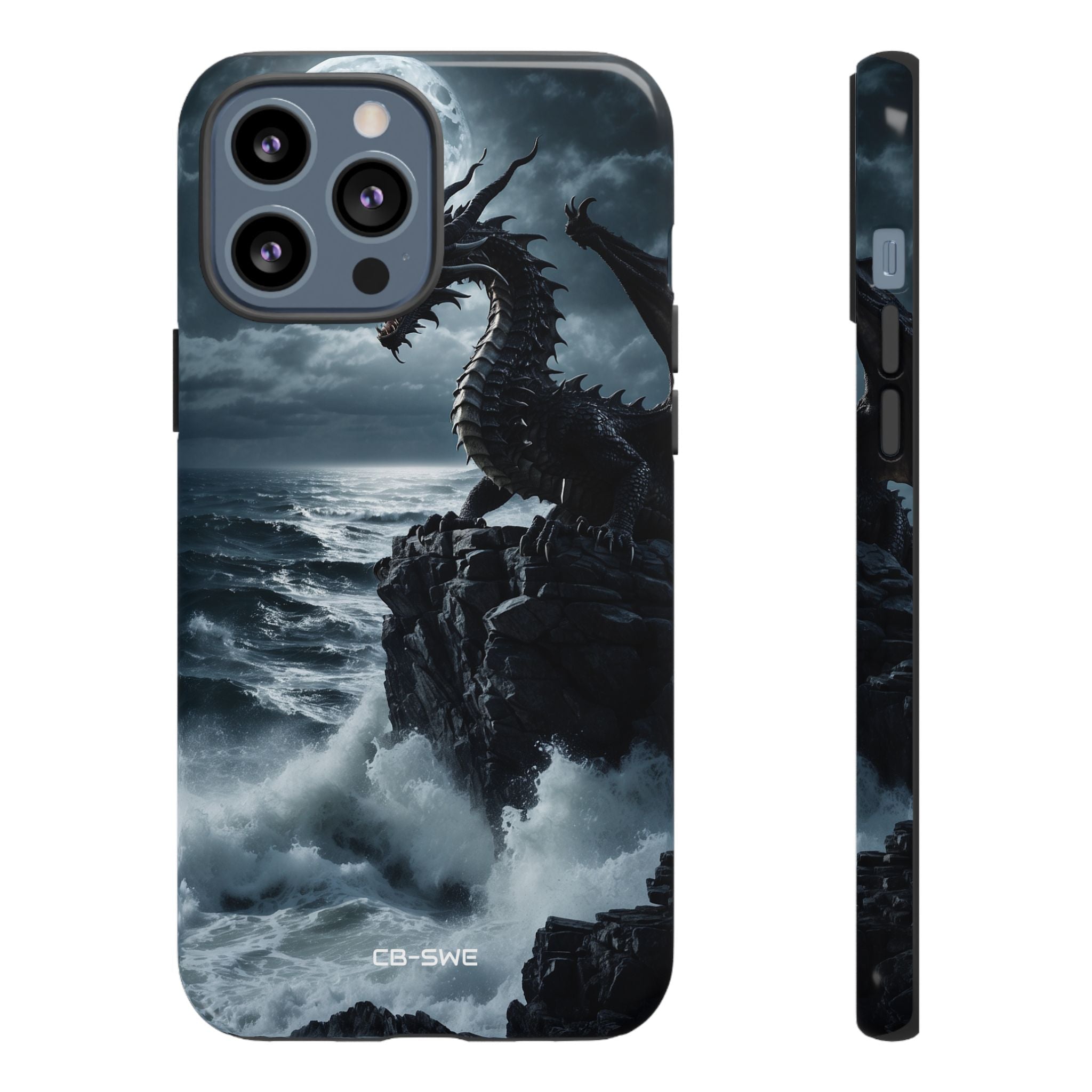 Dragon Roars Against Sea - iPhone Case