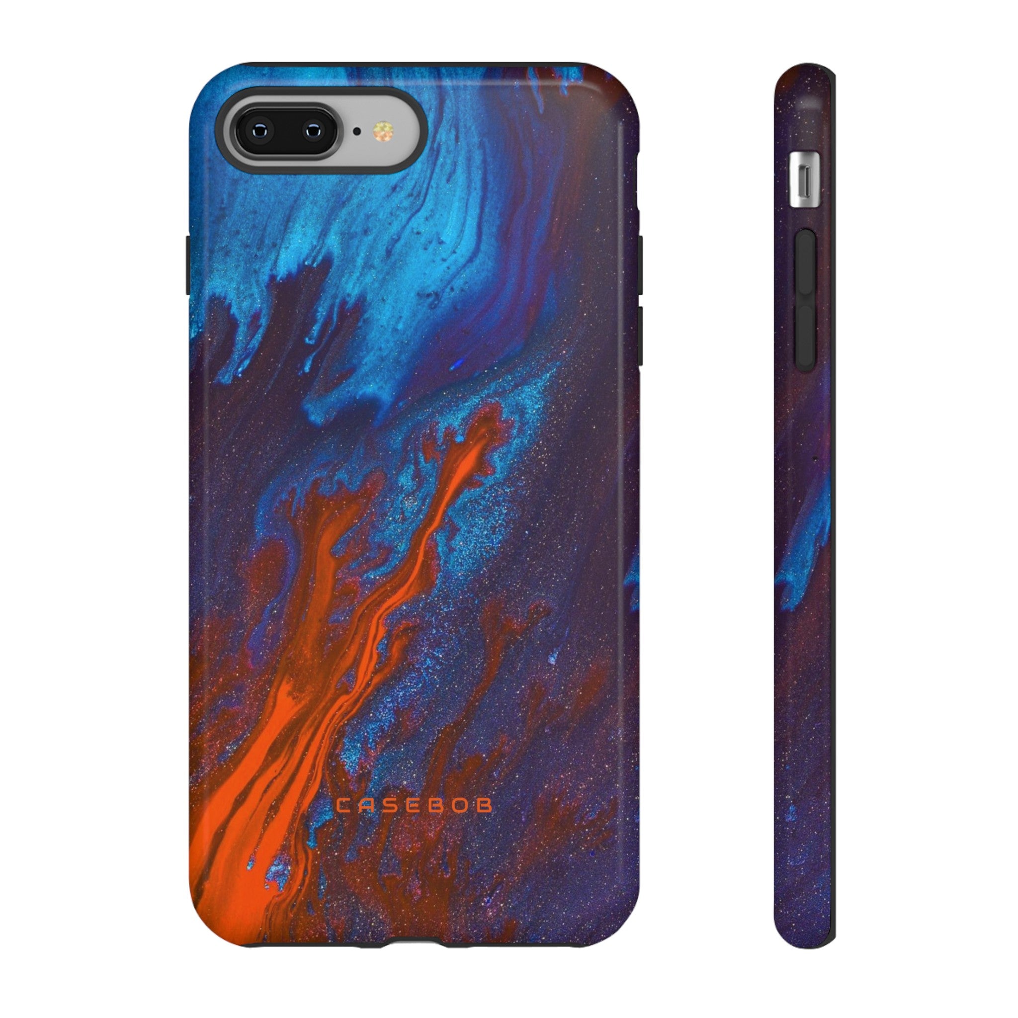 Orange Flame Ink Art - Protective Phone Case