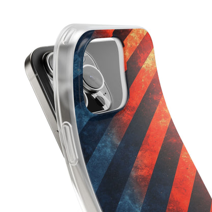 Diagonal Stripes Blaze iPhone 16 Pro Max Case - Soft