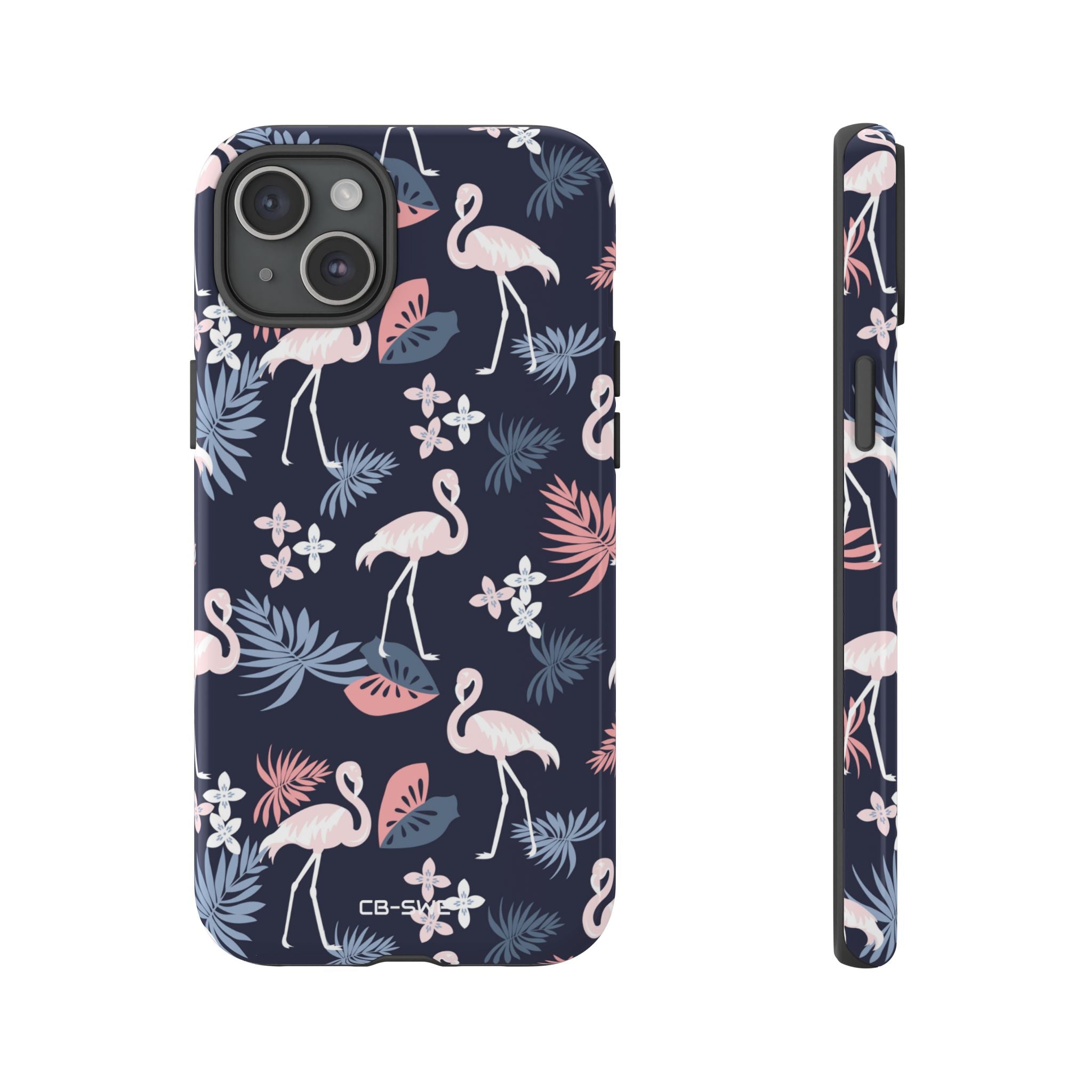 Flamingos Dance Playfully - iPhone Case