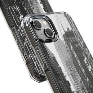 Noir Urban Serenity - Phone Case for iPhone (Clear Impact - Magnetic)