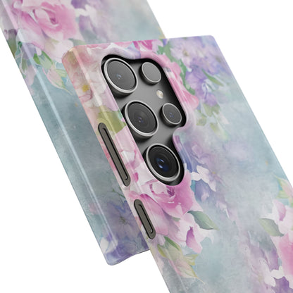 Dreamy Floral Watercolor - Slim Samsung S24 Phone Case