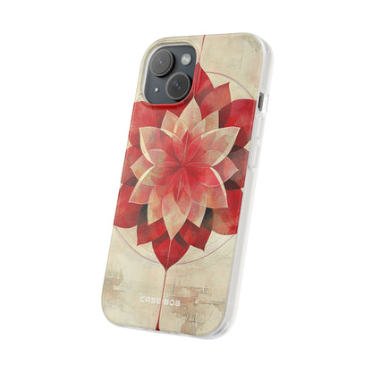 Crimson Bloom iPhone 15 Case - Soft