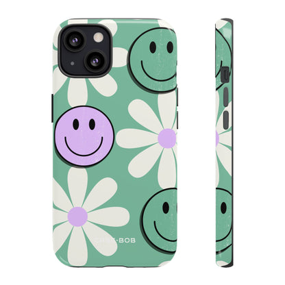 Smiley Daisy Glow iPhone 13 Case - Tough