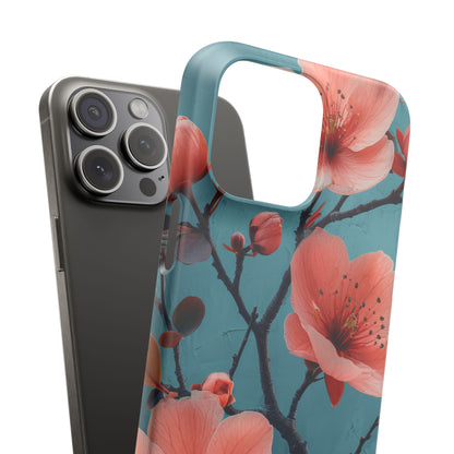 Floral Harmony Burst iPhone 15 - Slim Phone Case