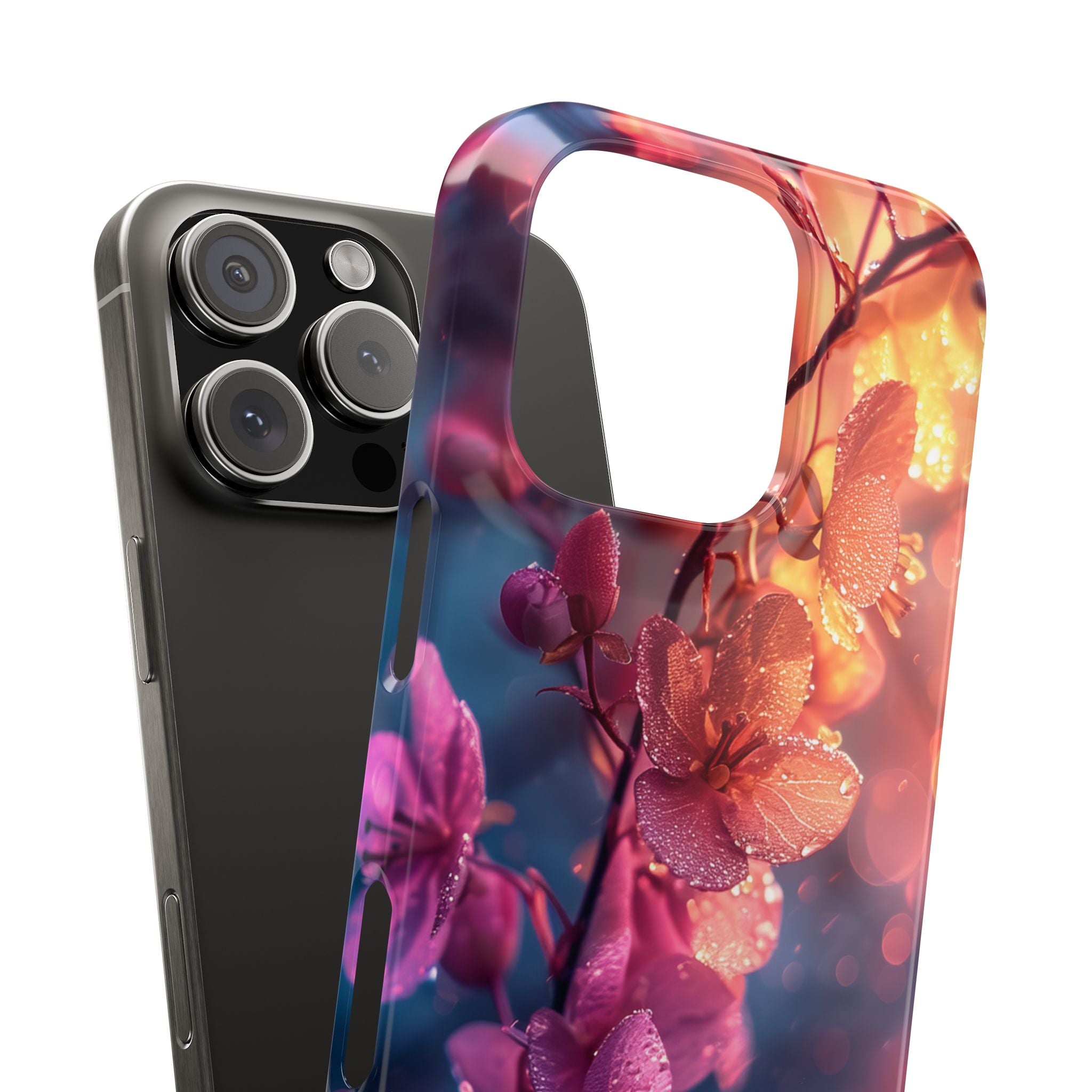 Pink Bloom Serenity - Slim iPhone 16 Phone Case