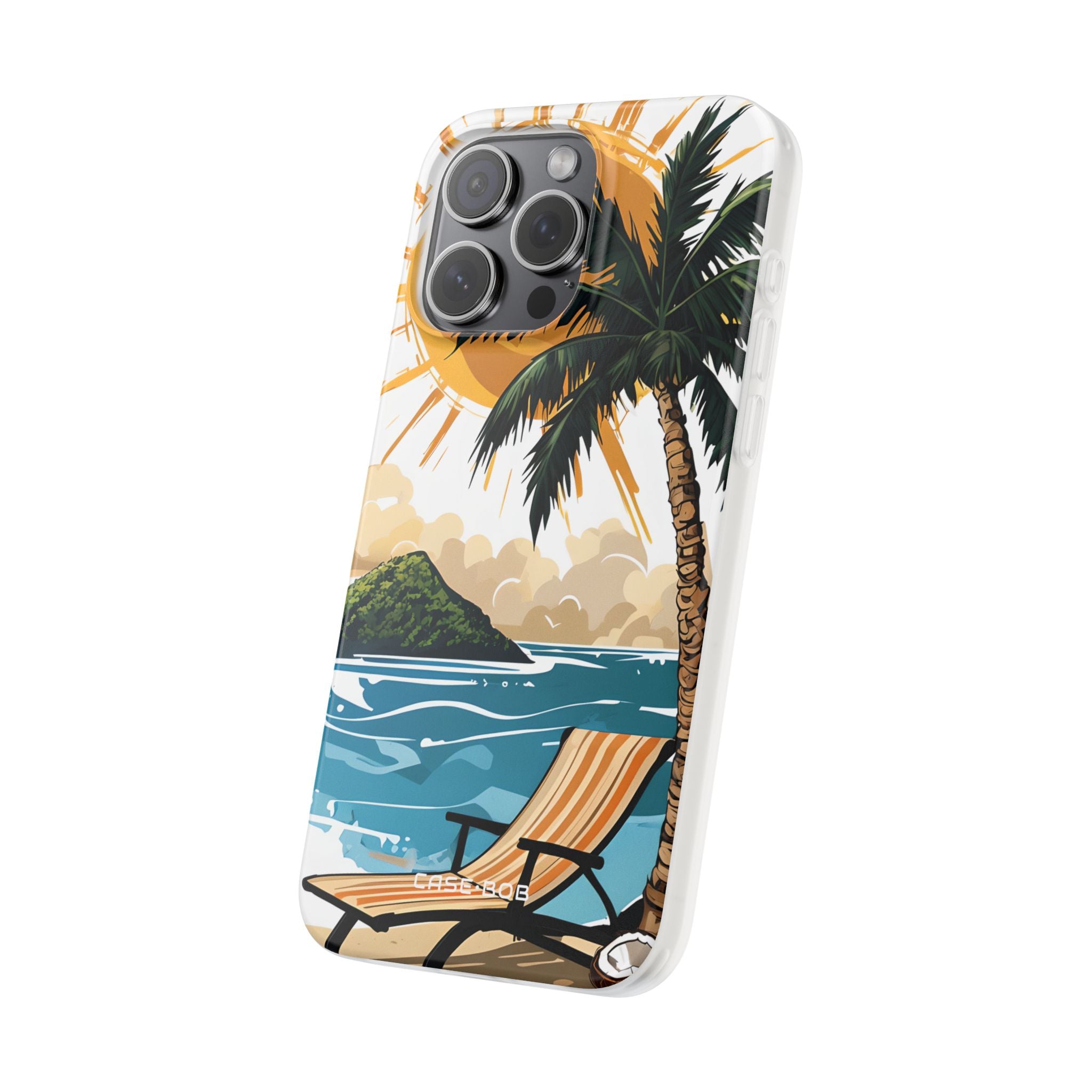Sunny Palm Breeze iPhone 15 Pro Max Case - Soft