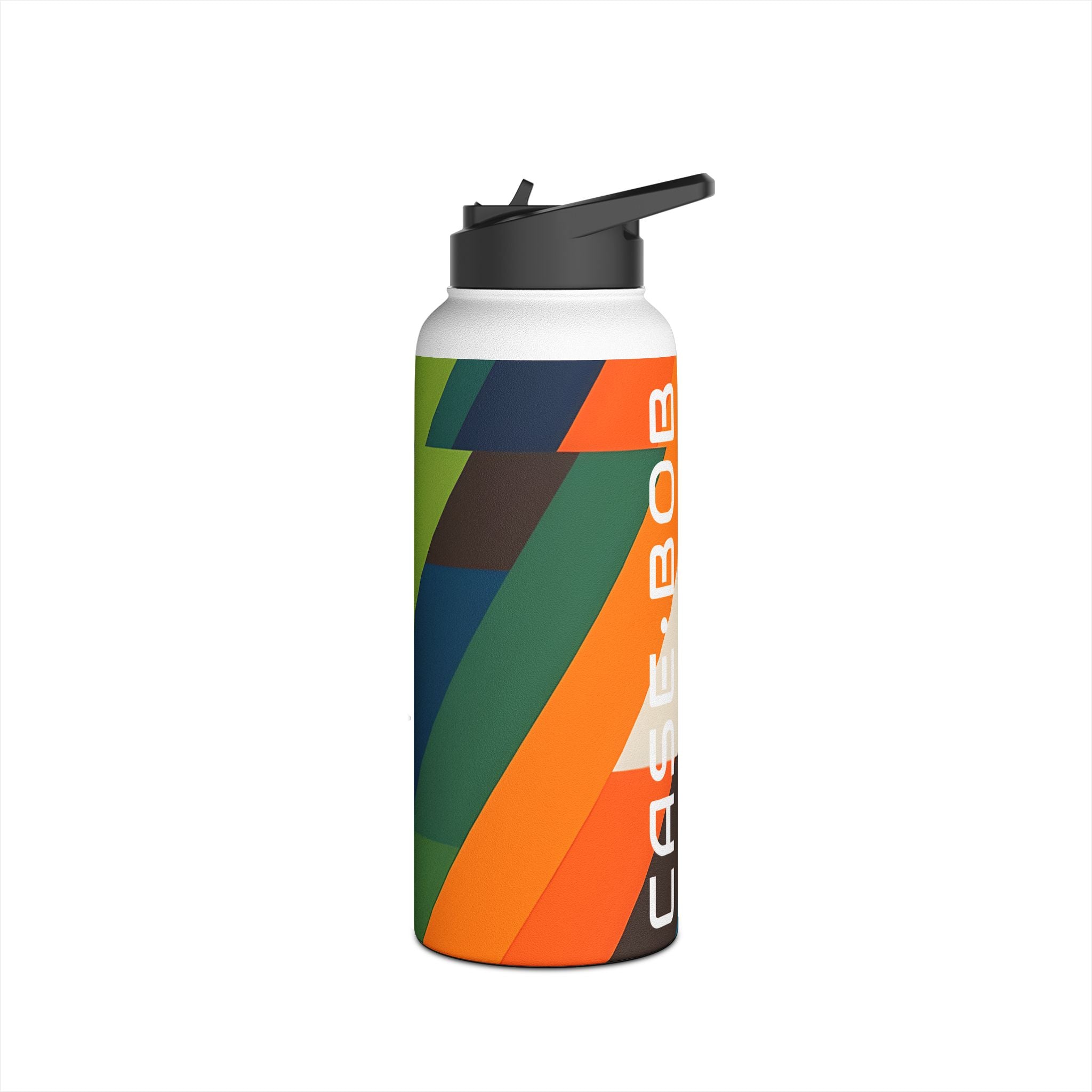 Zigzag Stripes - Stainless Steel Water Bottle
