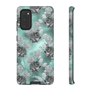 Teal Floral Elegance - Samsung Case