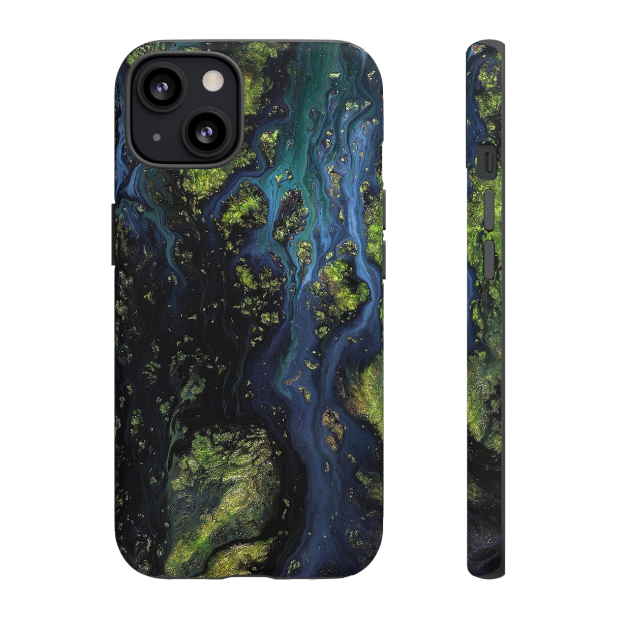 Blue Cosmos Ink Art iPhone Case (Protective) iPhone 13 Matte Phone Case