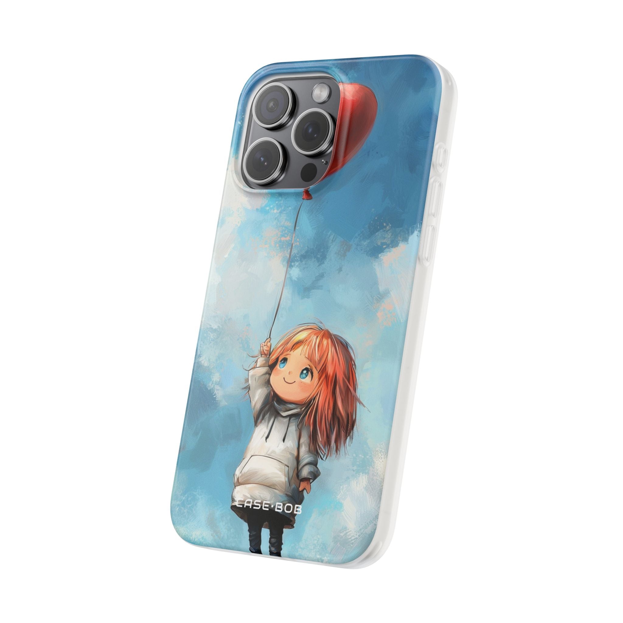 Heart Balloon Whimsy iPhone 15 Pro Max Case - Soft