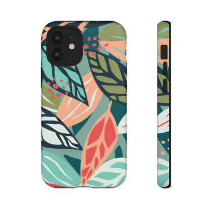 Mixed Tropical Leaf - Protective Phone Case