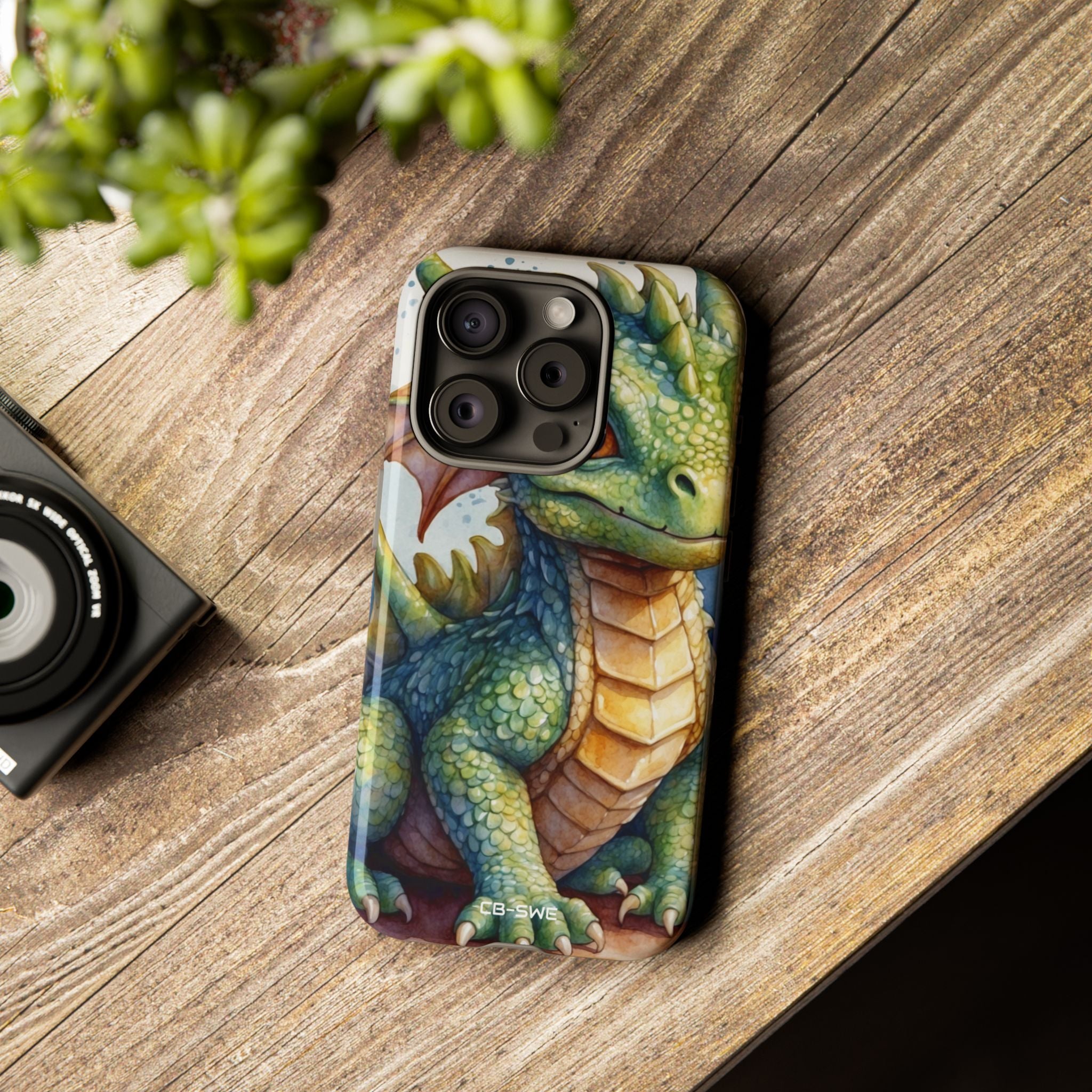 Green Dragon Smiles - iPhone Case