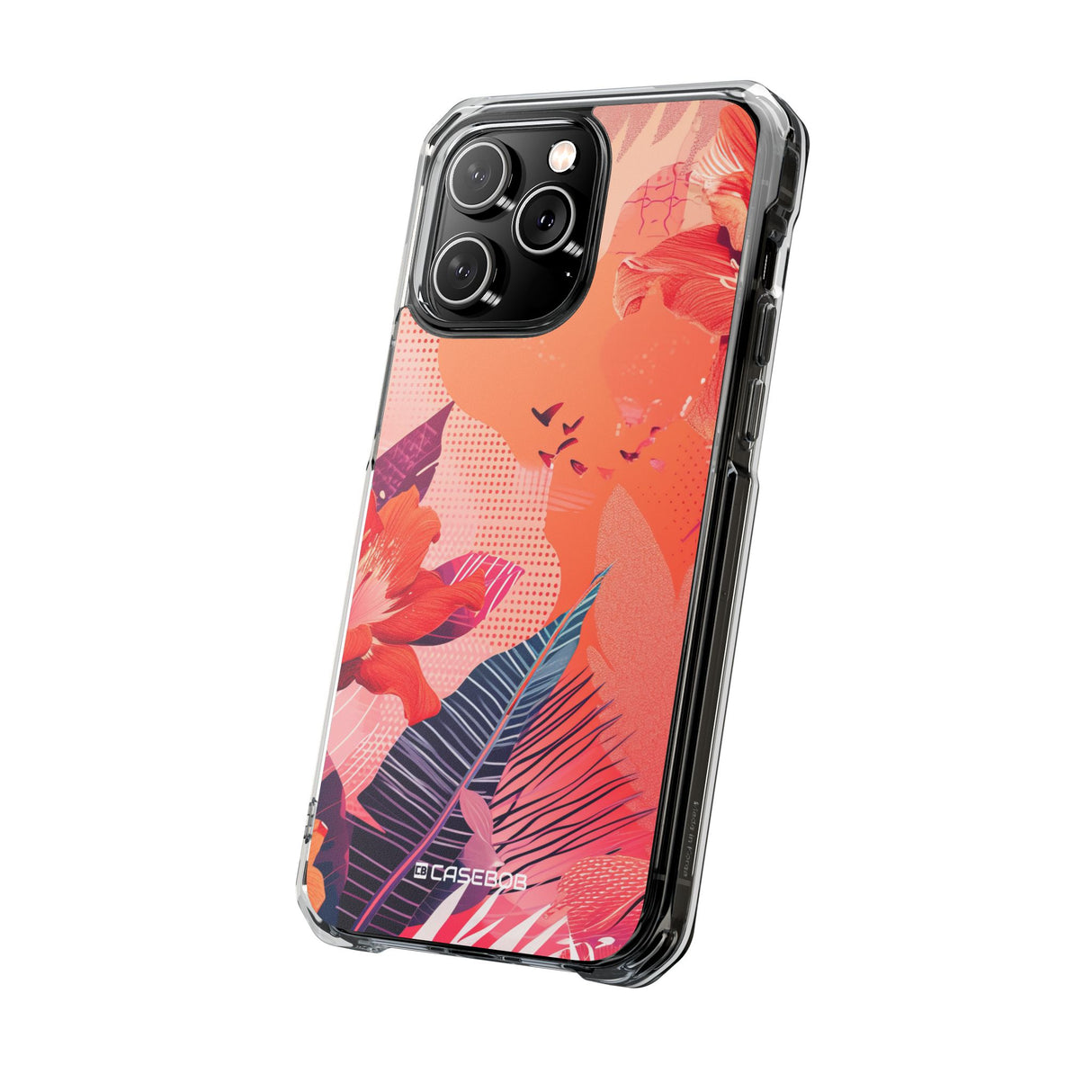 Living Coral Design | Handyhülle für iPhone (Clear Impact Case – magnetisch)