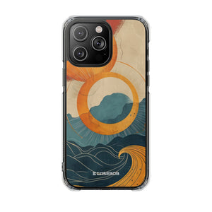 Retro Wave Dynamics - Phone Case for iPhone (Clear Impact - Magnetic)