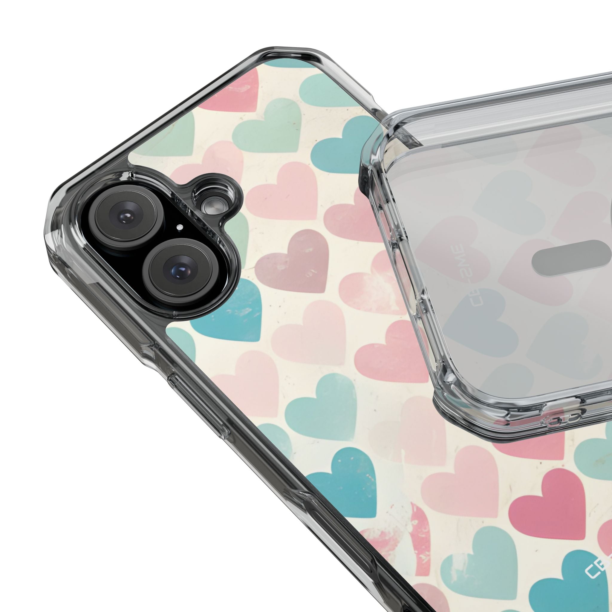 Retro Hearts Symmetry iPhone Case - Impact