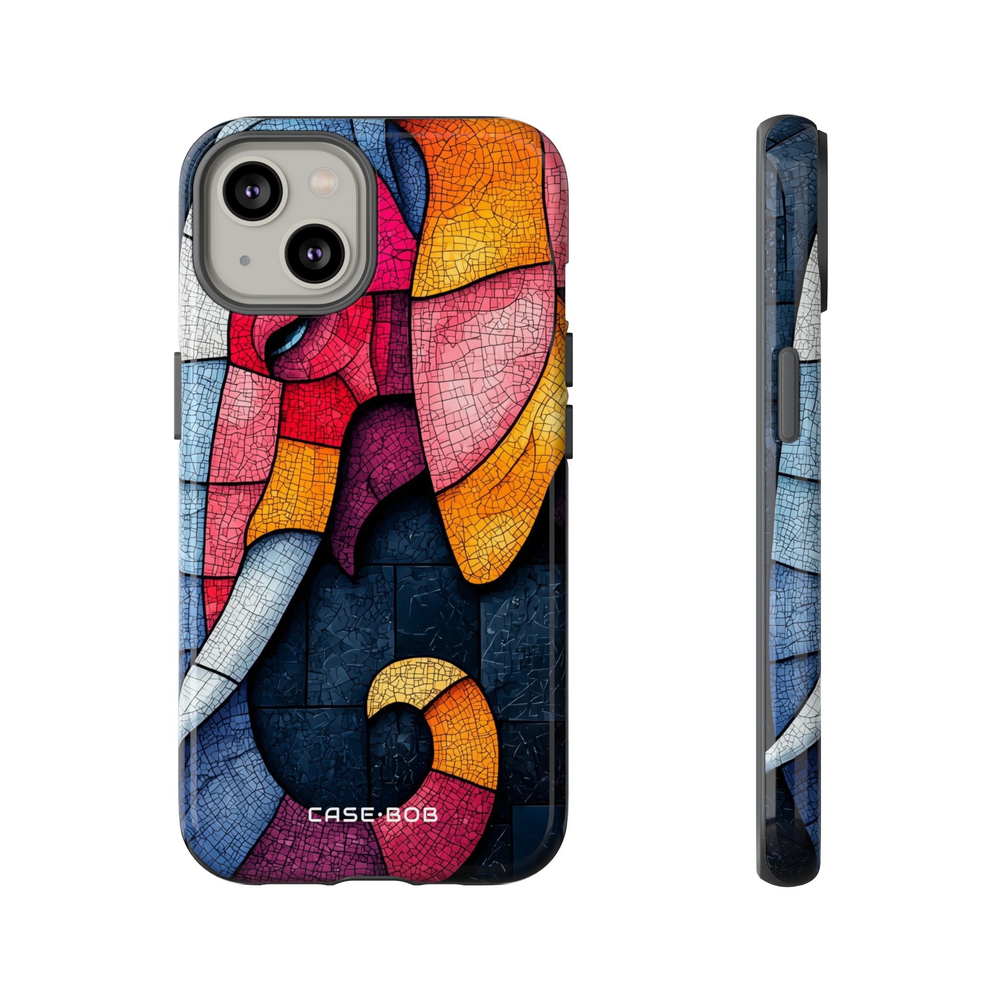 Elephant Mosaic iPhone 14 Case - Tough
