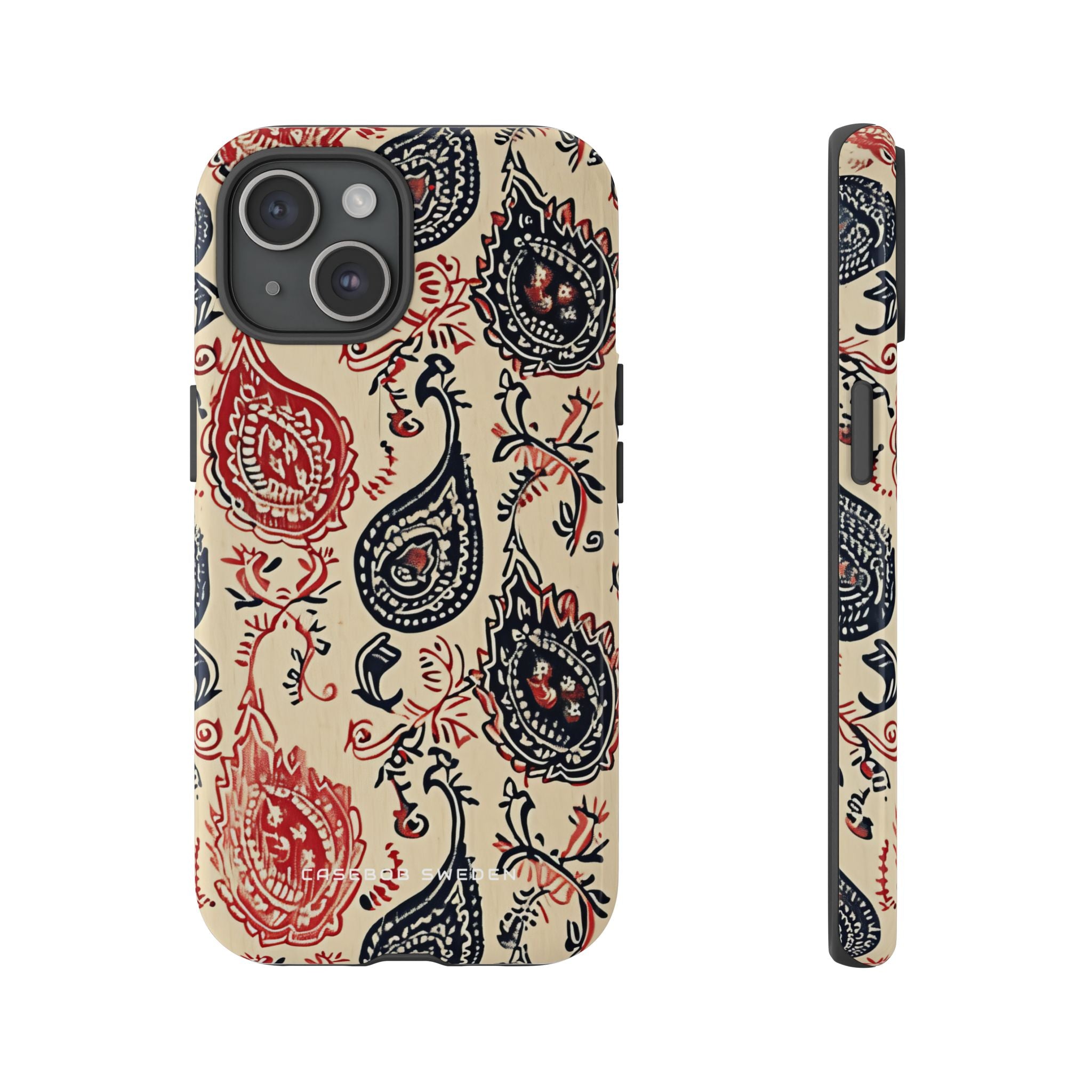 Vintage Paisley Elegance iPhone 15 - Robuste Handyhülle