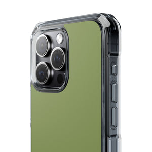 Moss Green | Phone Case for iPhone (Clear Impact Case - Magnetic)