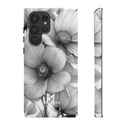 Grayscale Floral Harmony  Samsung S22 - Tough
