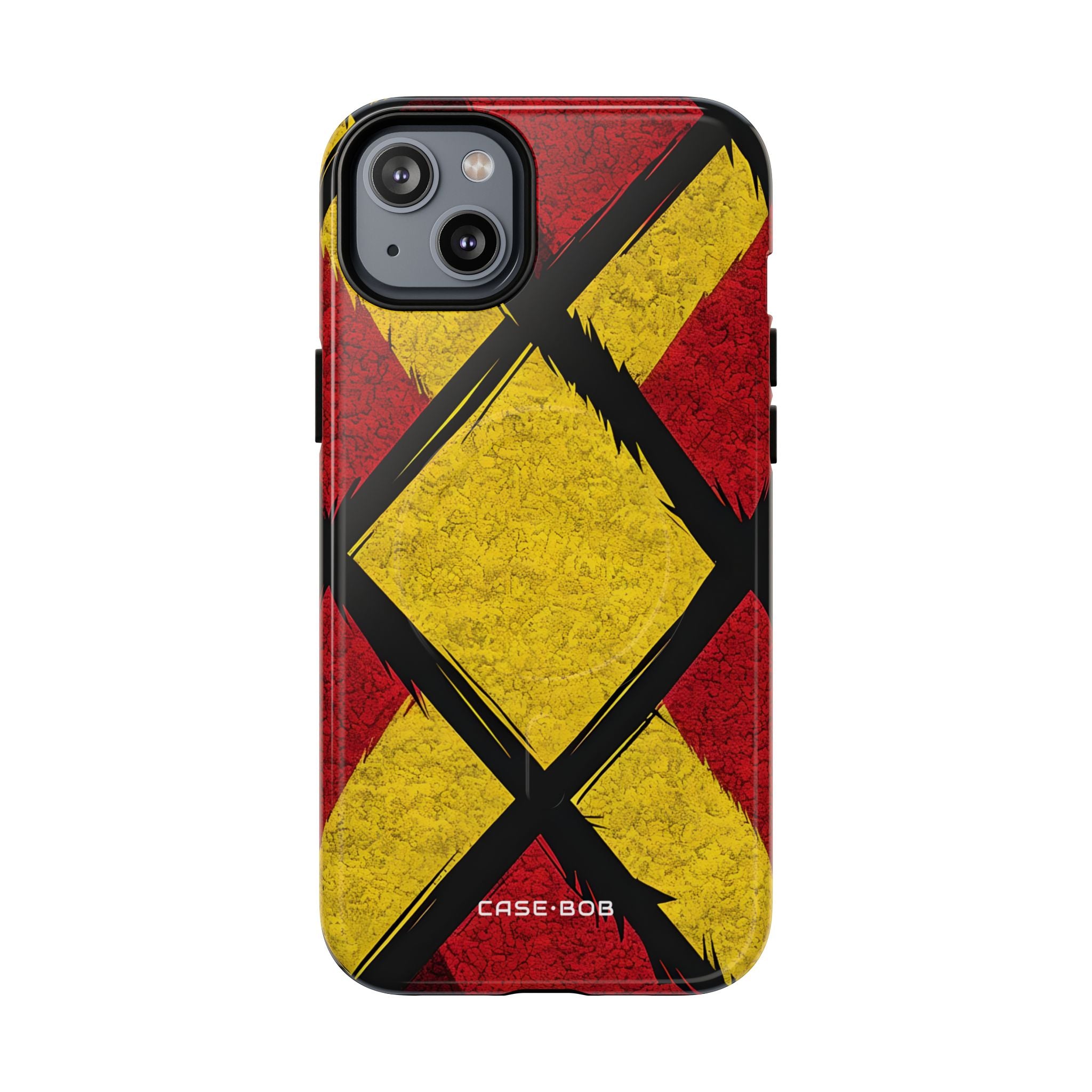 Cracked Diamond Grid iPhone 14 - Tough+