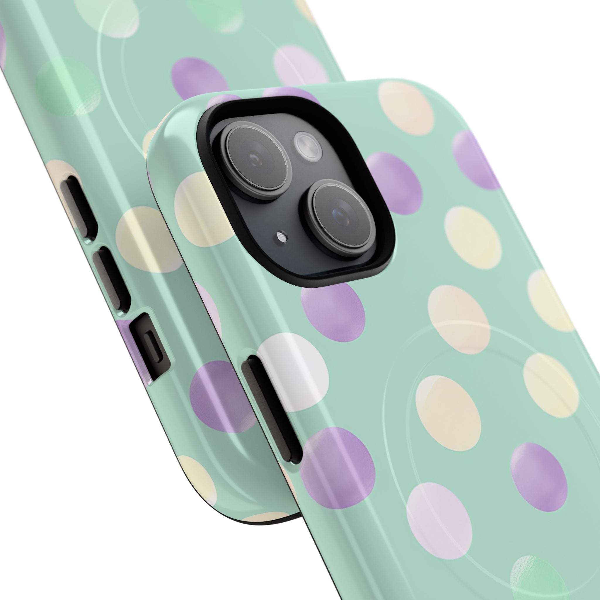 Pastel Polka Dots - Tough + MagSafe® iPhone 15 Phone Case