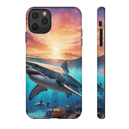 Shark Swims Through - iPhone Case
