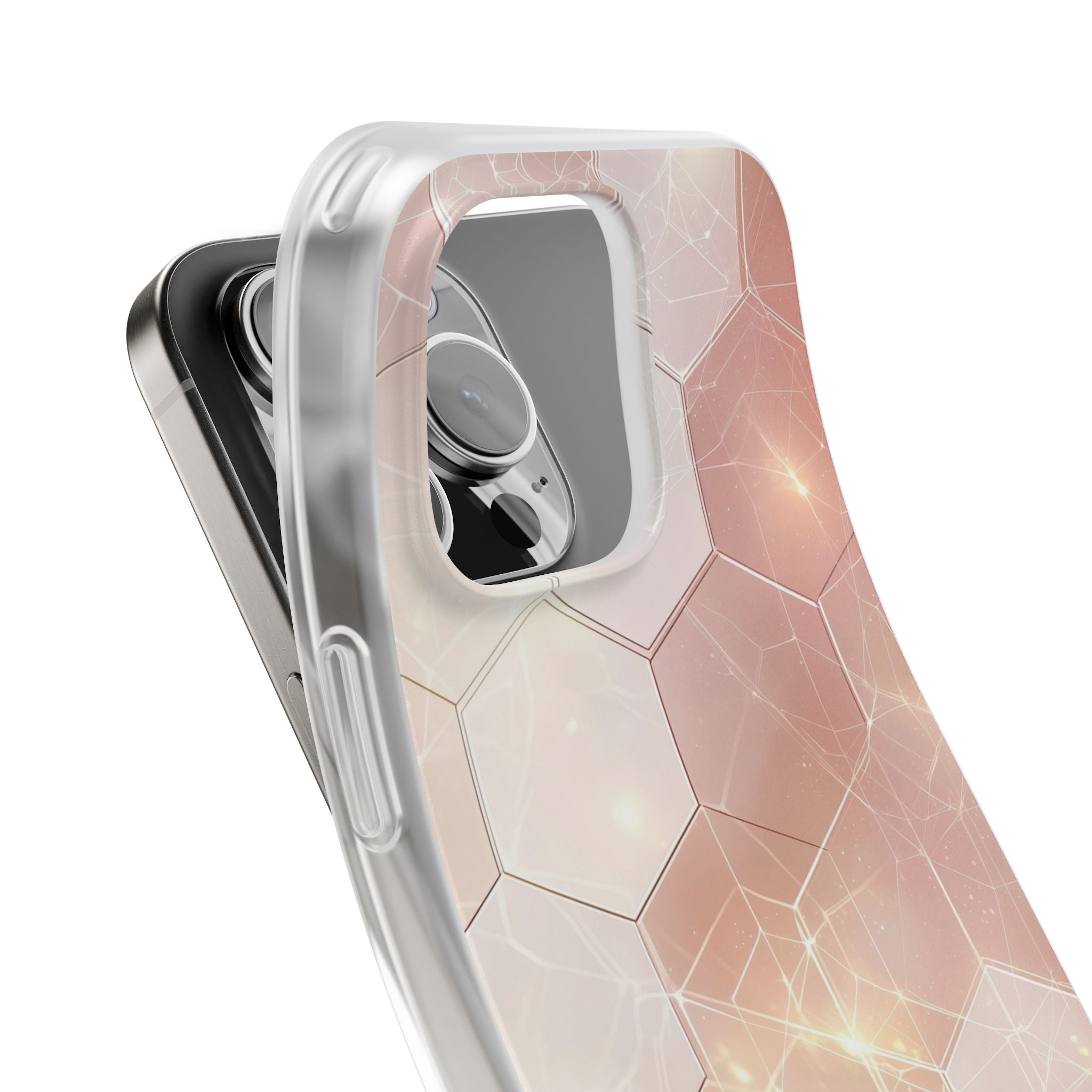 Honeycomb Glow iPhone 16 Pro Max Case - Soft