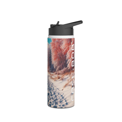 Snowy Footprints - Stainless Steel Water Bottle