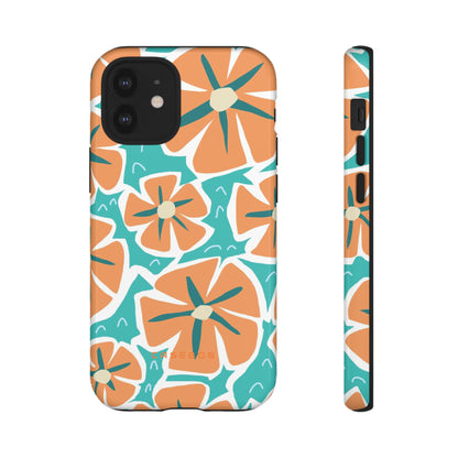 Orange Happy Flower - Protective Phone Case