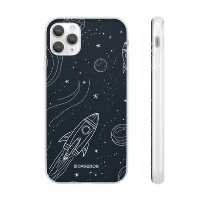 Cosmic Doodle Adventure | Flexible Phone Case for iPhone